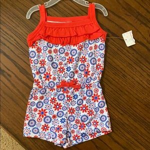 Baby girl tank top jumper shorts. Size 12 months.
